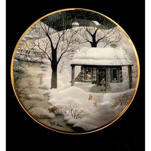 Carol Endres Franklin Mint Collector Plate "Moonlight Visitors" Limited Edition